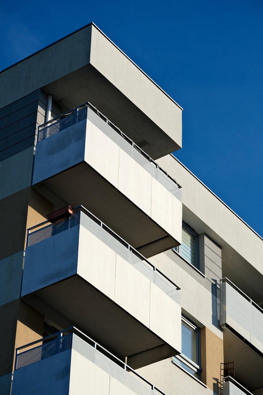 Facade of a new residential building